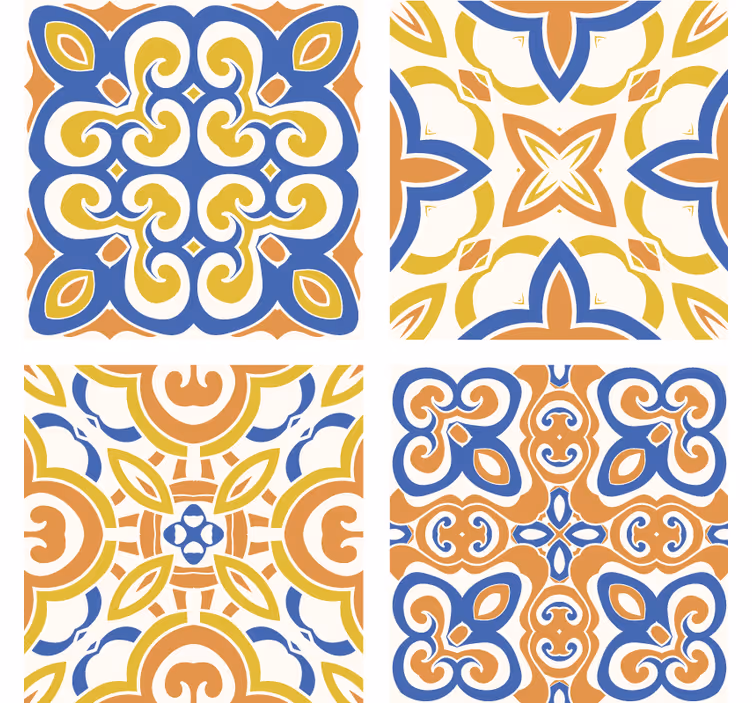 Tegels behang siciliaanse tegels - TenStickers