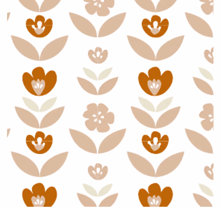 Vintage behang 70's bloemen - TenStickers
