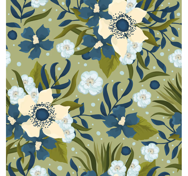 Behang bloemen zomers kleurrijk bloemenpatroon - TenStickers