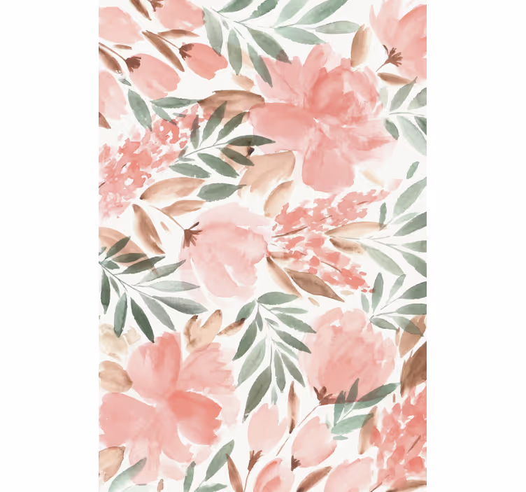 Behang bloemen bloeiende bloemen - TenStickers