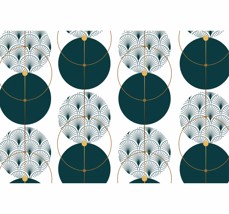Geometrisch behang glamour stijl geo kunst - TenStickers
