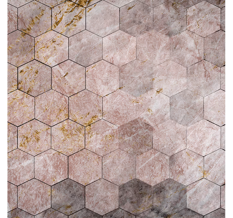 Vintage behang hexagonaal patroon met ombre-effect - TenStickers