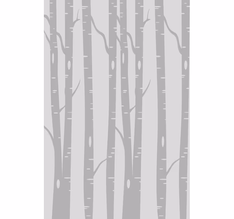 Bomen behang hoge berkenbos scandinavisch - TenStickers