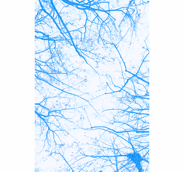 Bomen behang blauw - TenStickers