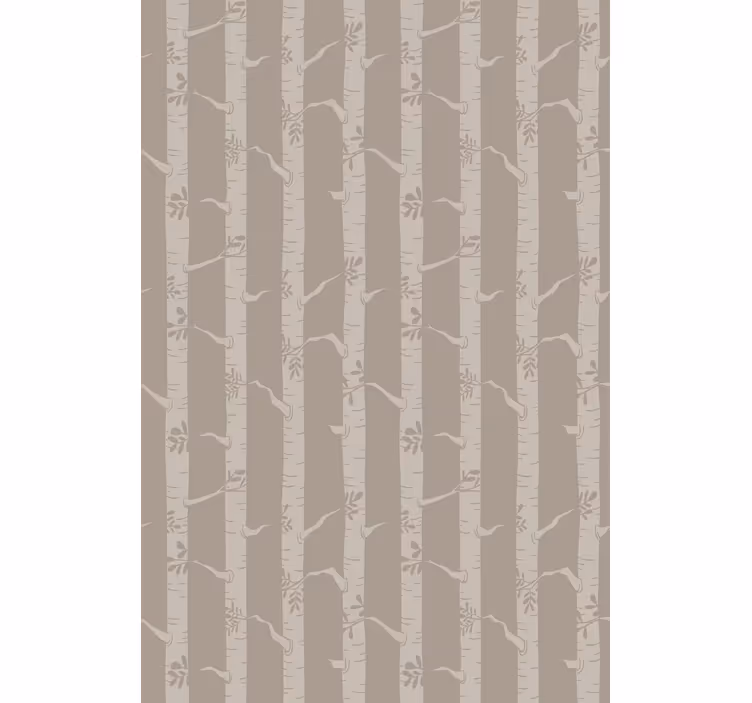 Bomen behang dunne bomen scandinavisch patroon - TenStickers