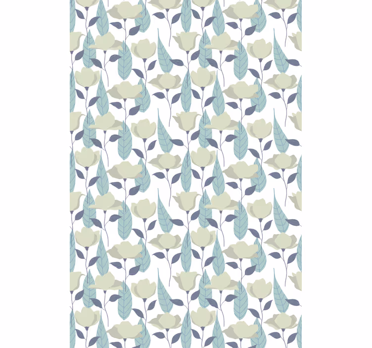 Behangbedrijf pastel kleur plantenpatroon - TenStickers