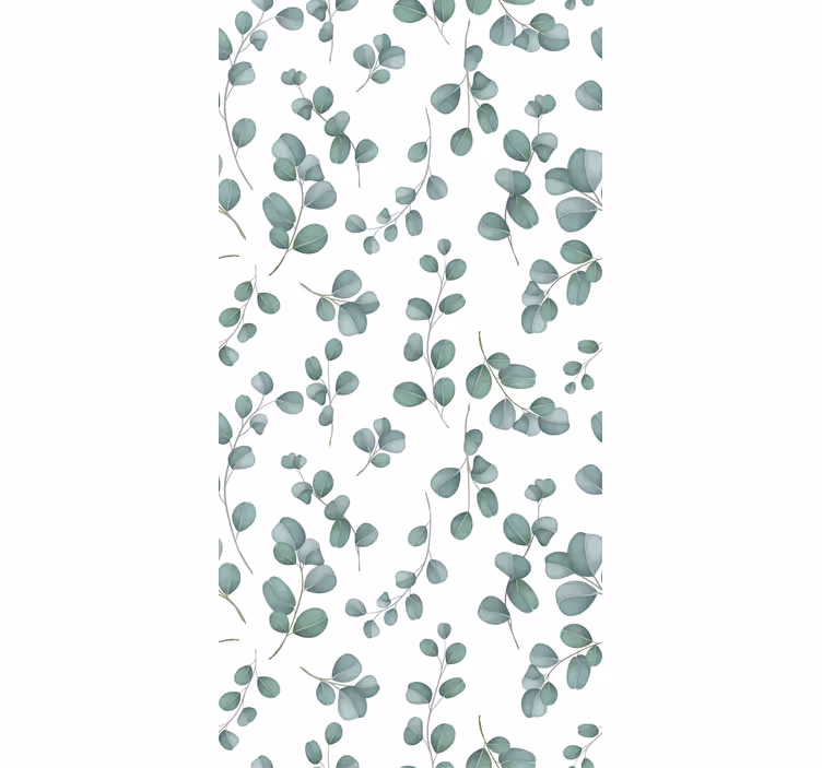 Woonkamer behang eucalyptusblad motief - TenStickers