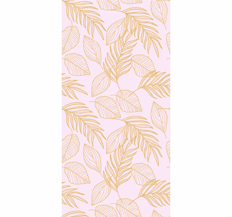 Woonkamer behang elegant bladeren patroon - TenStickers