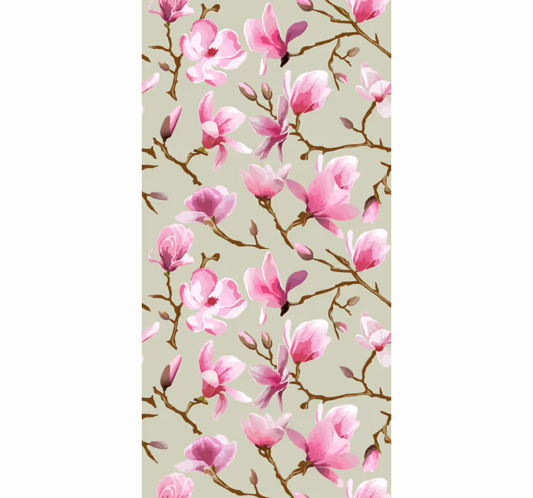 Keuken behang roze magnolia bloei - TenStickers