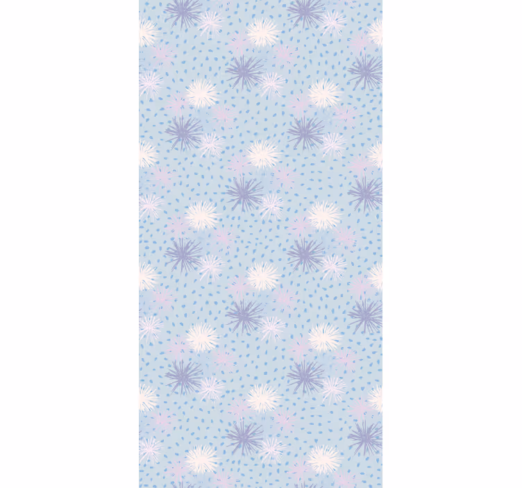 Behang modern paardenbloem met waterdruppels - TenStickers