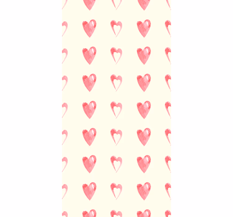 Behang modern patroon decor versleten harten - TenStickers