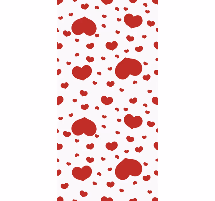 Behang modern patroon decor kleine en grote harten - TenStickers
