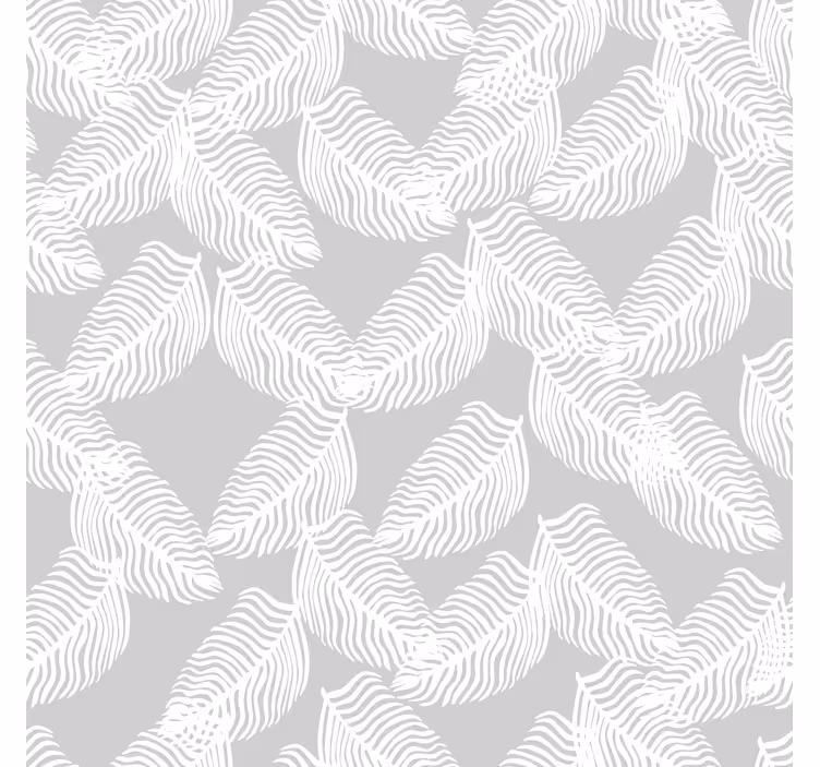 Behang modern grijs minimalistisch bloemig - TenStickers
