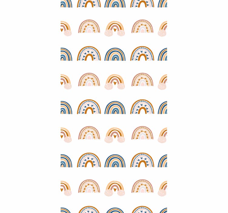 Behang kinderkamer met scandinavische regenboogmotieven - TenStickers