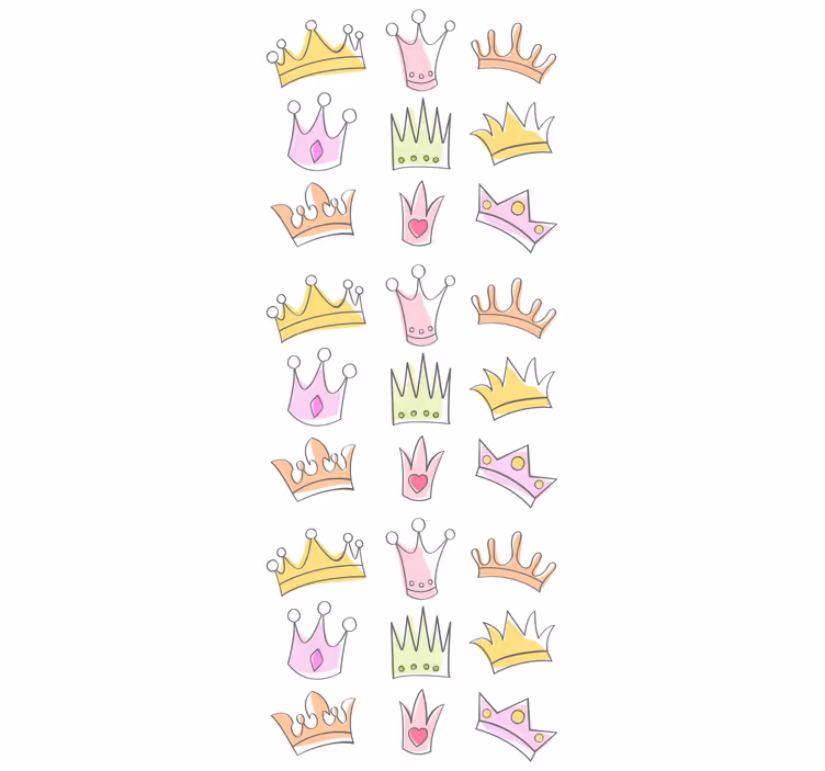Behang kinderkamer kroonmotief - TenStickers