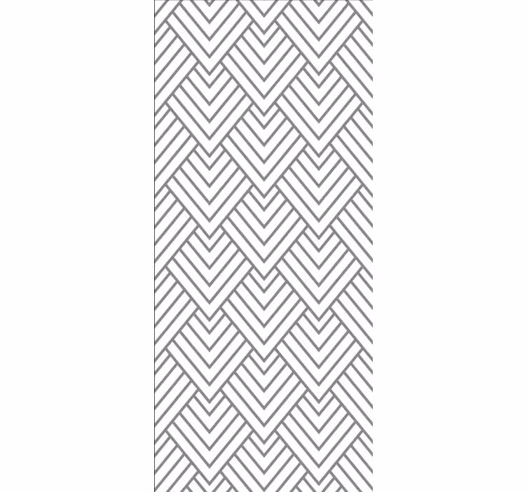 Badkamer behang grijs chevron design - TenStickers