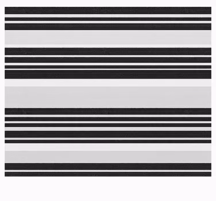 Badkamer behang righe bianco nero - TenStickers