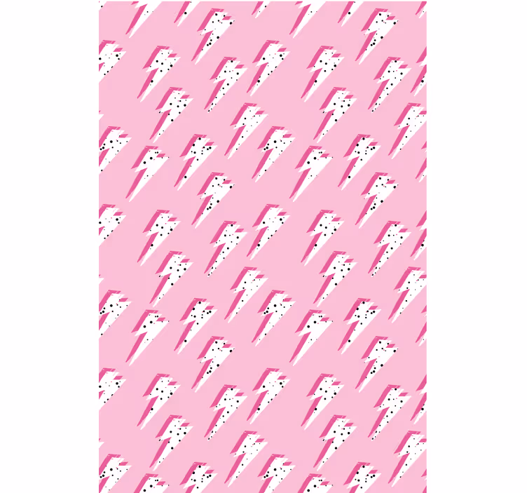 Behang tienerkamer witte stralen op roze achtergrond - TenStickers