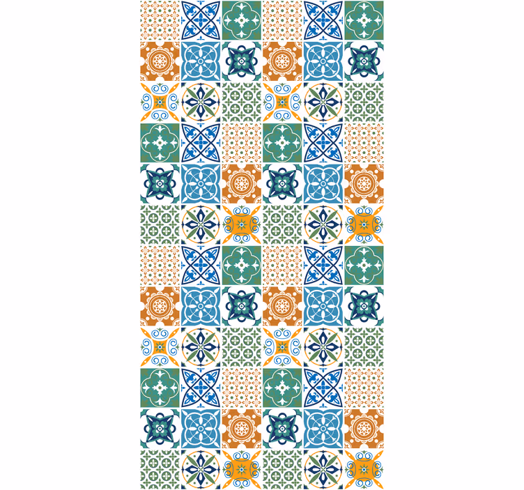 Keuken behang porseleinen tegels mix - TenStickers