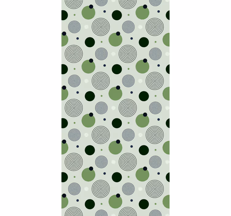Keuken behang groene cirkelpatronen - TenStickers