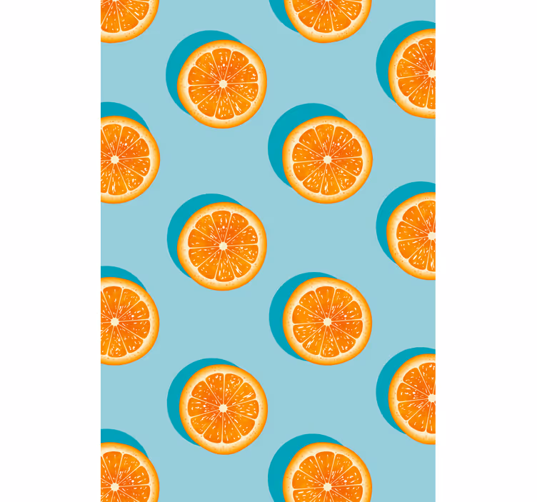 Keuken behang citrus schijf motief - TenStickers