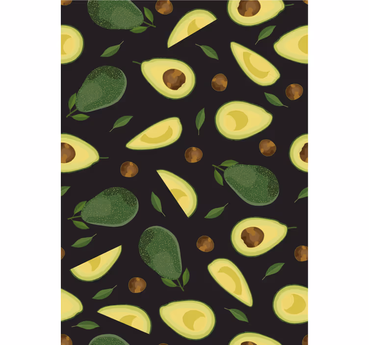 Keuken behang avocado motief - TenStickers
