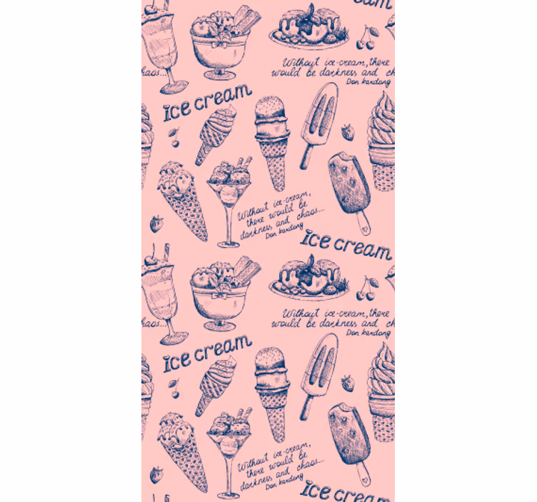 Keuken behang ijsroom lekkernijen - TenStickers