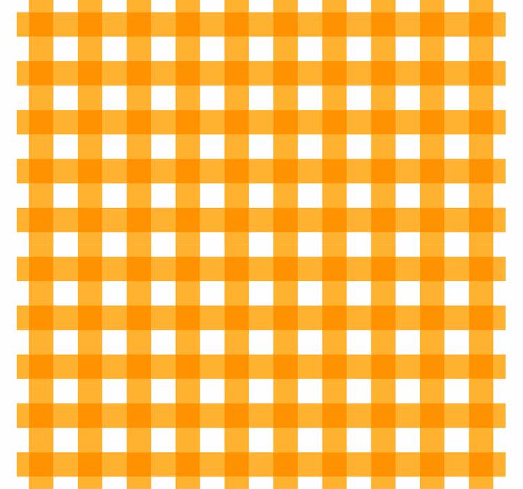 Keuken behang oranje geruit motief - TenStickers
