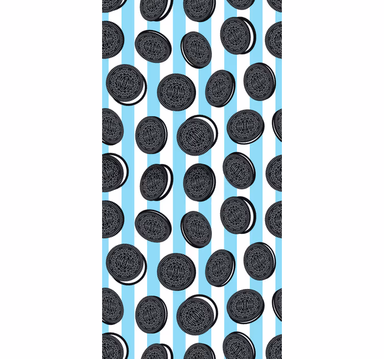 Keuken behang oreo gestreept patroon - TenStickers