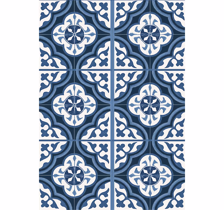 Woonkamer behang blue "majorica" portugees - TenStickers