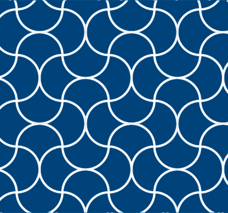 Badkamer behang geometrisch golfpatroon - TenStickers