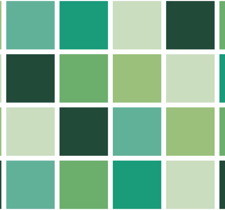 Badkamer behang groene kleurblokken - TenStickers