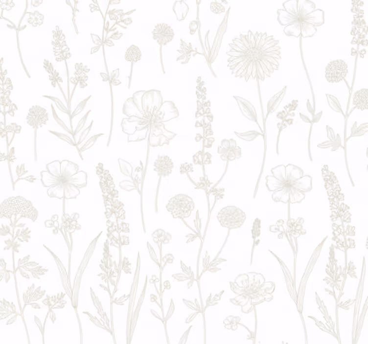 Woonkamer behang botanische schetsroute - TenStickers