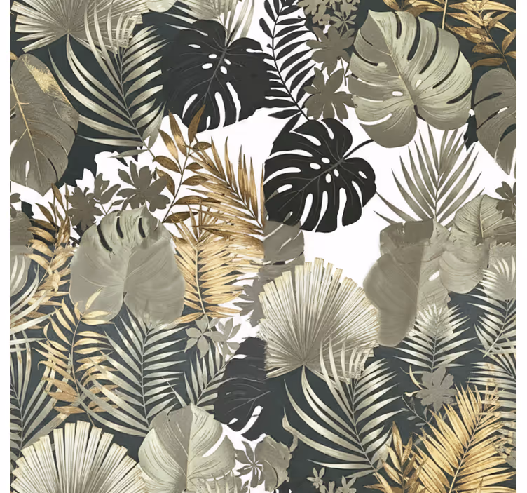 Behang hoofd slaapkamer botanische en bloemmotieven - TenStickers
