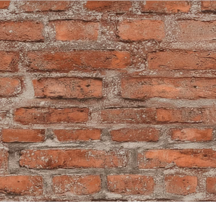 Woonkamer behang klassiek rood baksteen - TenStickers