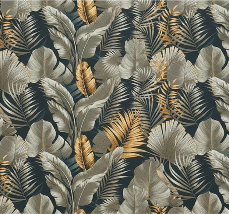 Woonkamer behang botanische en bloemmotieven - TenStickers