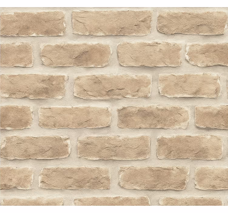 Behang hoofd slaapkamer rustiek zandsteen baksteen - TenStickers