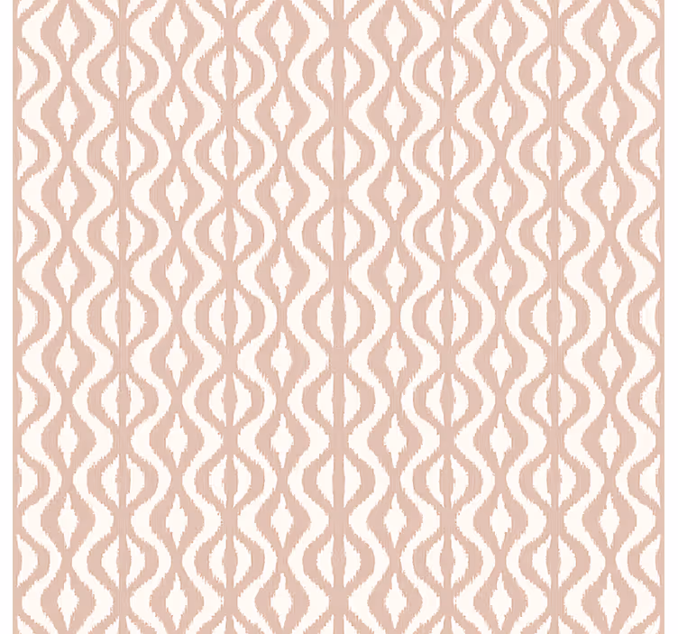 Behang hoofd slaapkamer dusty rose ikat geometrisch - TenStickers