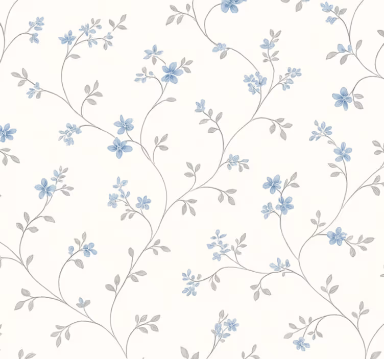 Behang hoofd slaapkamer klassiek blauwe weidepad - TenStickers