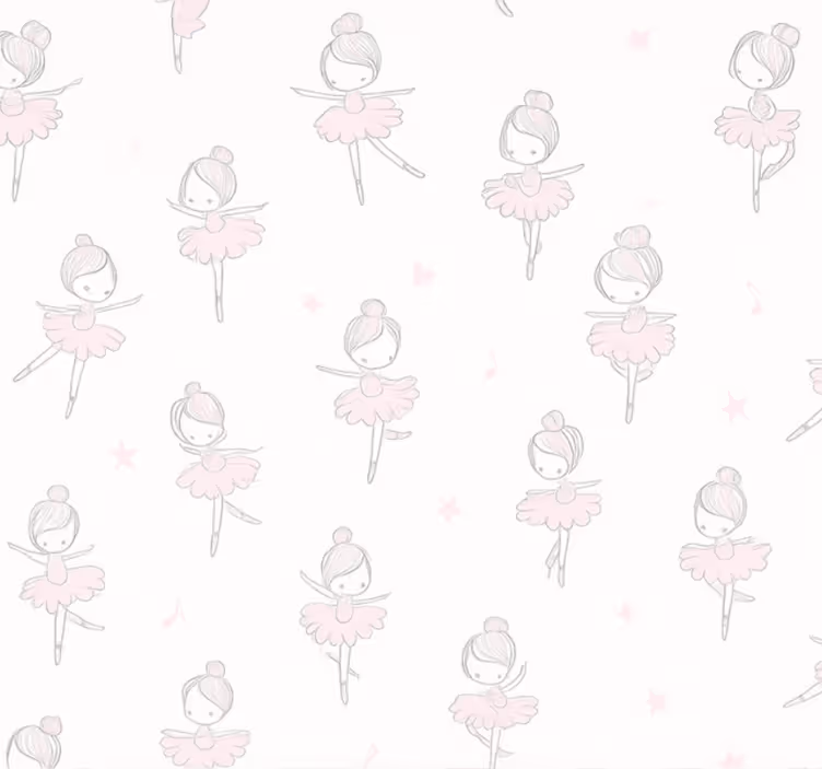 Woonkamer behang schattige ballerina - TenStickers