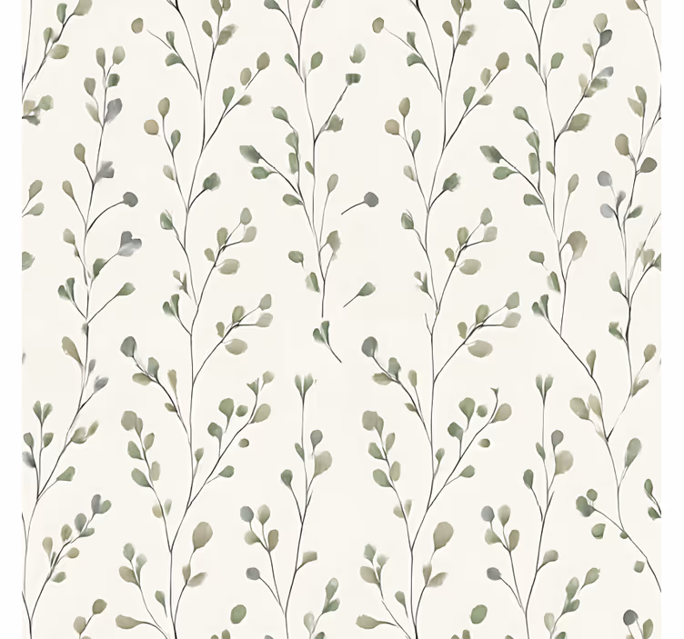 Woonkamer behang kleine bloemen - TenStickers