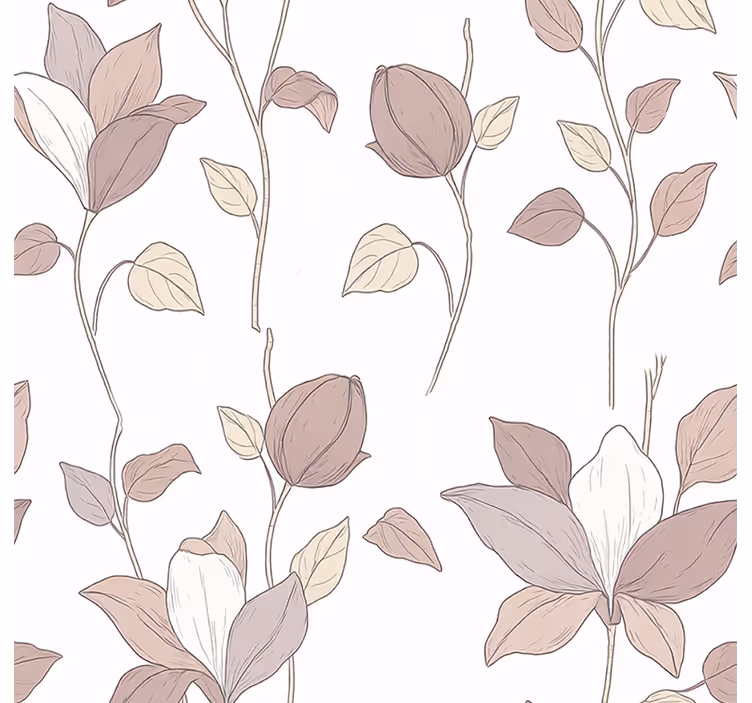Behang hoofd slaapkamer roze bloemen - TenStickers