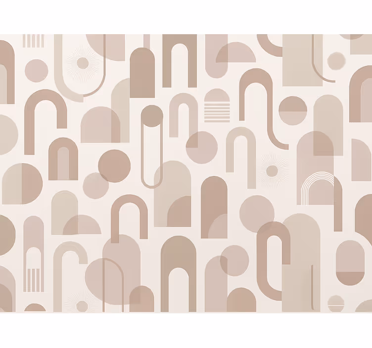 Behang hoofd slaapkamer modern patroon - TenStickers