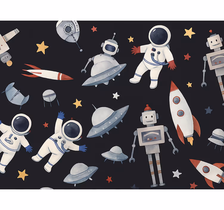 Behang kinderkamer cosmic kids - TenStickers