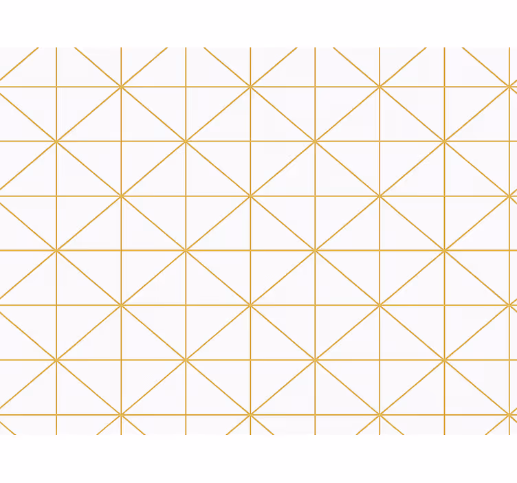 Behang hoofd slaapkamer gouden geometrisch - TenStickers