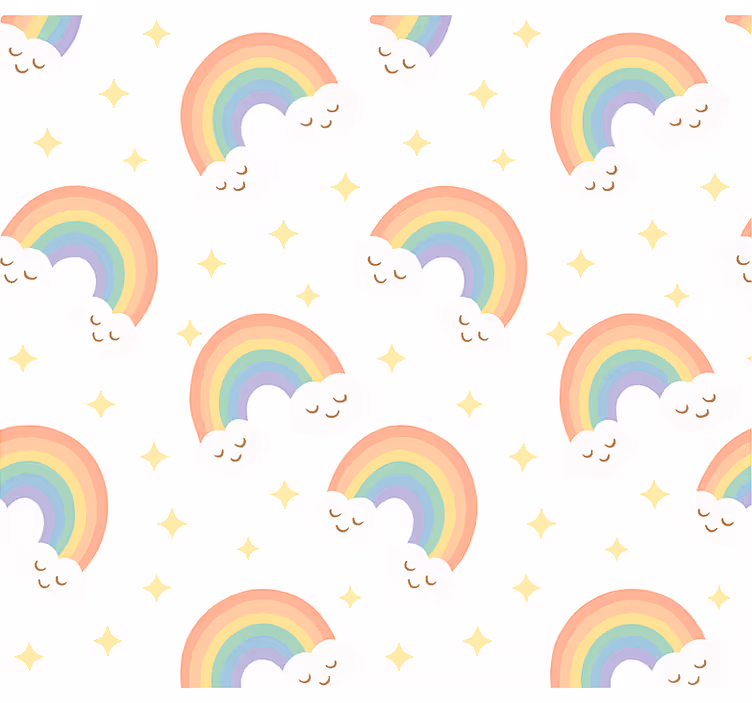 Behang kinderkamer kids regenboog - TenStickers