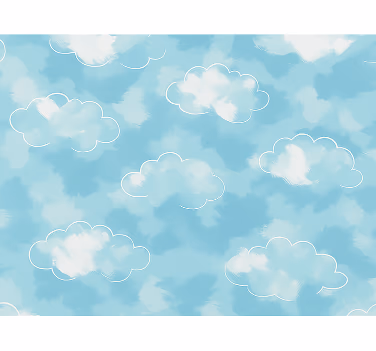 Behang kinderkamer soft kids clouds - TenStickers