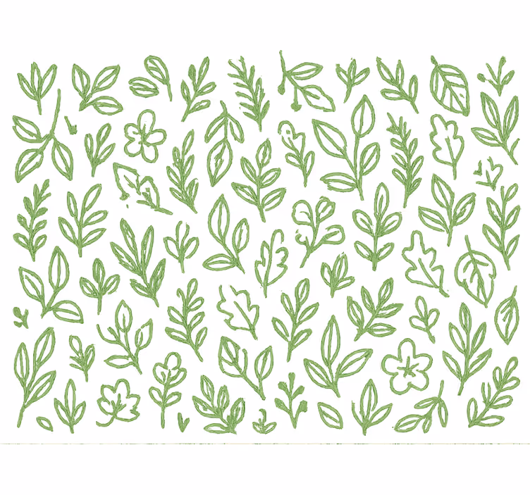 Behang kinderkamer botanisch groen - TenStickers