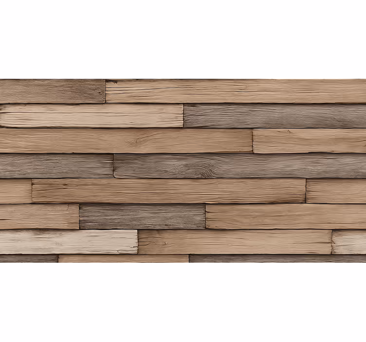 Woonkamer behang rustiek 3d hout - TenStickers