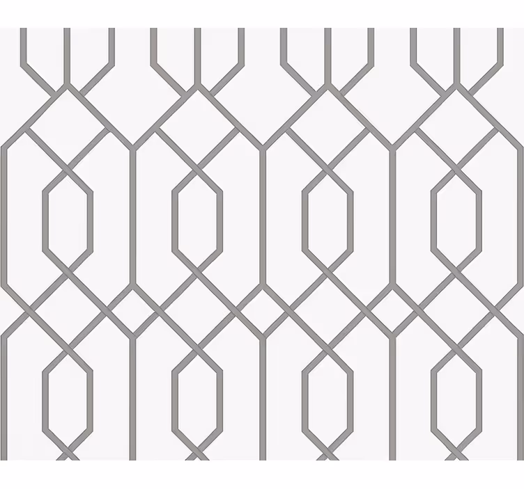 Woonkamer behang grijs geometrisch - TenStickers